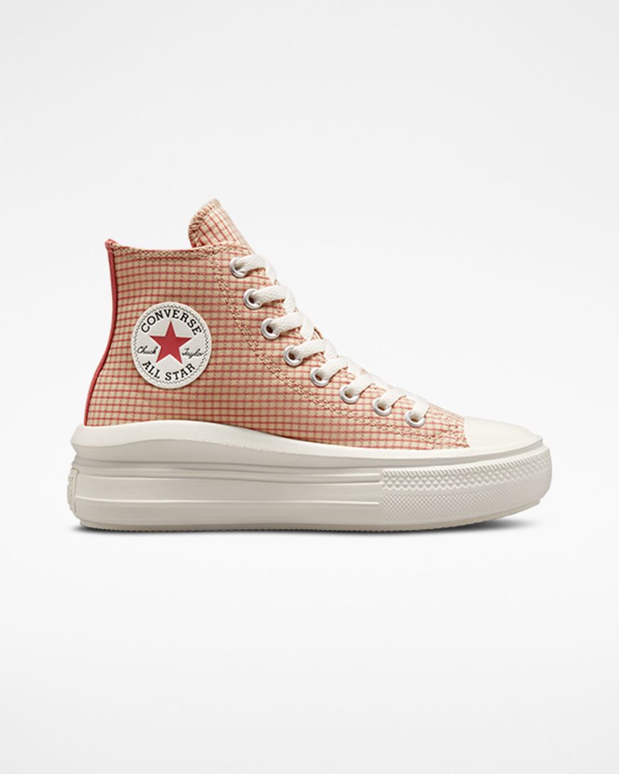 Pantofi Platforma Dama Converse Chuck Taylor All Star Move Checkered Inalti Cais | RO X0LAQ176